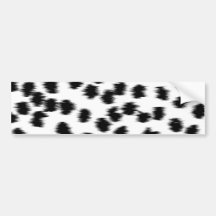 Black and White Dalmatian Print Pattern. Bumper Stickers