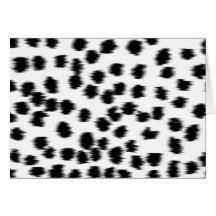 Black and White Dalmatian Print Pattern. Greeting Cards