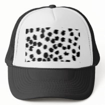 Black and White Dalmatian Print Pattern. Trucker Hat