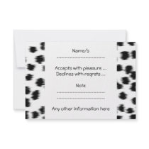 Black and White Dalmatian Print Pattern. Invites