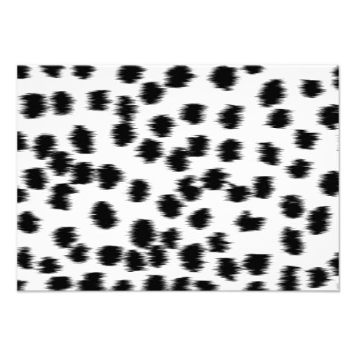 Black and White Dalmatian Print Pattern. Invites