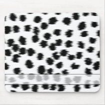Black and White Dalmatian Print Pattern. Mouse Pad