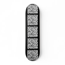 Black and White Dalmatian Print Pattern. Skateboard Decks