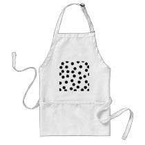 Black and White Dalmatian Spot Pattern. Aprons