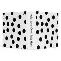 Black and White Dalmatian Spot Pattern. Binders