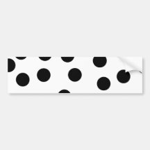 Black and White Dalmatian Spot Pattern. Bumper Sticker