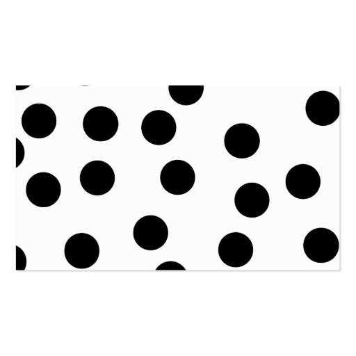Black and White Dalmatian Spot Pattern. Business Card Template (back side)