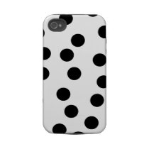 Black and White Dalmatian Spot Pattern. Iphone 4 Tough Case