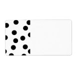 Black and White Dalmatian Spot Pattern. Shipping Label