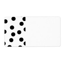 Black and White Dalmatian Spot Pattern. Shipping Label