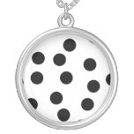 Black and White Dalmatian Spot Pattern. Custom Necklace
