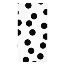 Black and White Dalmatian Spot Pattern. Personalized Photo Card