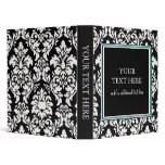 Black and White Damask Vinyl Binders