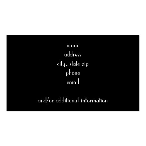 Black and White Damask Business Card (back side)