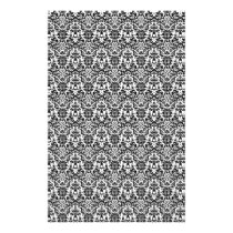 Black and White Damask Craft Paper stationery