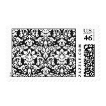 black and white damask flourish stamps