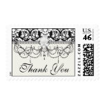 black and white damask flourish stamps