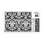 black and white damask flourish stamps