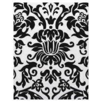 Black and White Damask Letterhead Template