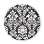 Black and White Damask Magnet