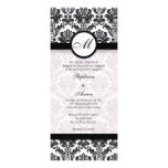 Black and White Damask Monogram Wedding Invitation