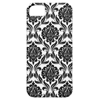 Black and White Damask Pattern Iphone 5 Case