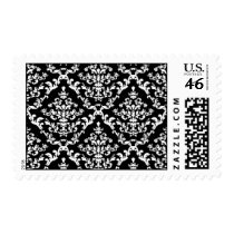 Black and White Damask Pattern Stamps