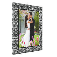 Black and White Damask Photo Frame Canvas Print wrappedcanvas