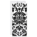 Black and White Damask Personalized Rack Card