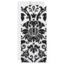 Black and White Damask Personalized Rack Card