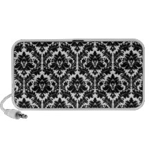 Black and white Damask Speakers