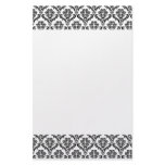 Black and White Damask Stationery