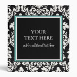 Black and White Damask Vinyl Binders