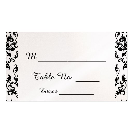 Black And White Place Cards Template black and white damask wedding place cards business card Black And White Place Cards Template black and white damask wedding place cards business card