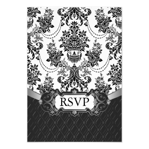 black and white wedding cards