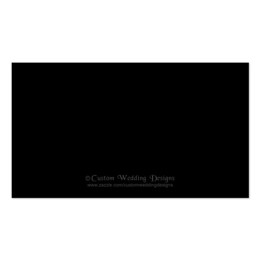 Black and White Damask Wedding Table Place Cards Business Card Template (back side)