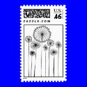 Black and White Dandelions postage