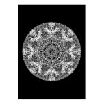 Black and White Decorative Round Pattern. Business Card Templates