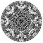 Black and White Decorative Round Pattern. Cut Out