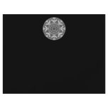 Black and White Decorative Round Pattern. flyers