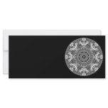 Black and White Decorative Round Pattern. Personalized Rack Card