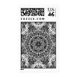 Black and White Decorative Round Pattern. Stamps