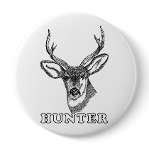 Black and White Deer buttons