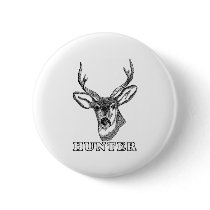 Black and White Deer buttons