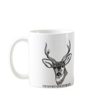 Black and White Deer mugs by angela65 Black and White Deer mugs