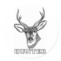 Black and White Deer stickers by angela65 Black and White Deer stickers
