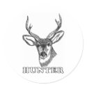 Black and White Deer stickers