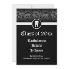 Black and White Dental School Graduation 5x7 invitation