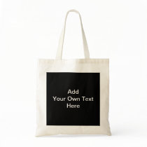 Black and White design, custom text. Tote Bags