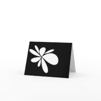 black and white design notecard - blank inside